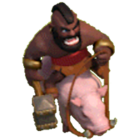 Hog Rider Level 1 & 2 In-game View Hog Rider Level 1 & 2 In-game View