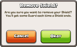 Shield Removal Message Shield Removal Message