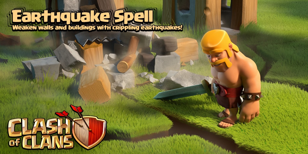 Earthquake Spell - Weaken walls and buildings with crippling earthquakes! Earthquake Spell - Weaken walls and buildings with crippling earthquakes!